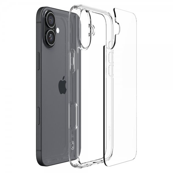 Spigen iPhone 16 Deksel Ultra Hybrid Crystal Clear