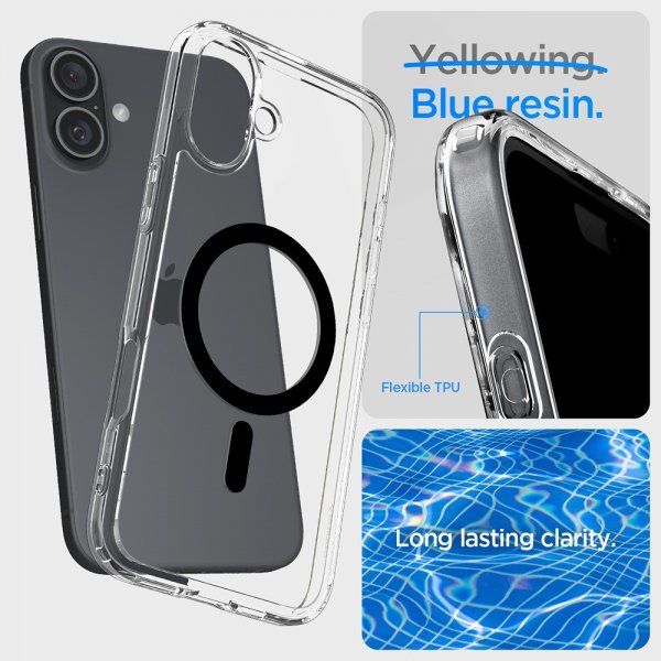 Spigen iPhone 16 Deksel Ultra Hybrid MagFit Svart