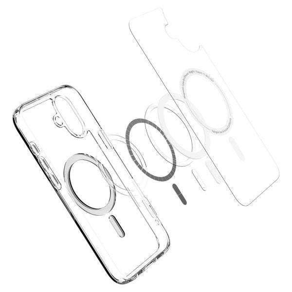 Spigen iPhone 16 Deksel Ultra Hybrid MagFit Hvit