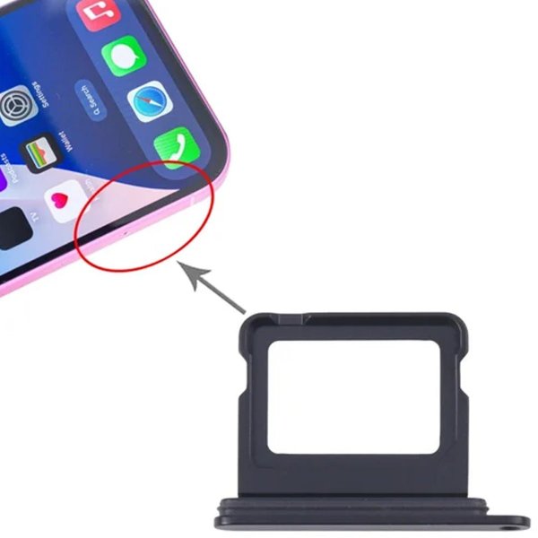 iPhone 16/16 Plus SIM-kortholder - Svart