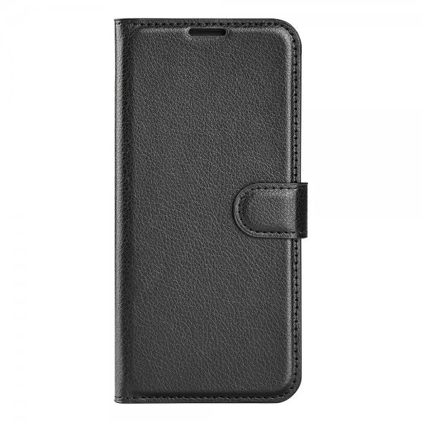 iPhone 16e/17e Etui Litchi Svart