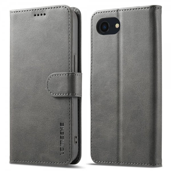 Lc.Imeeke iPhone 16e/17e Etui med Kortlomme stativfunksjon Grå