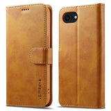 Lc.Imeeke iPhone 16e/17e Etui med Kortlomme stativfunksjon Lysebrun