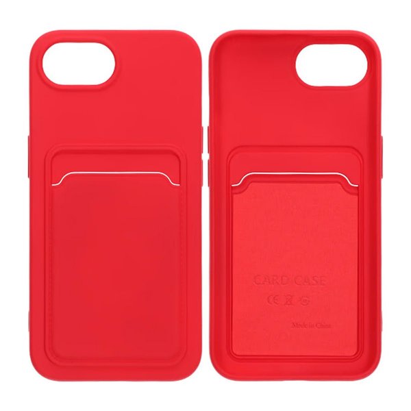 iPhone 16e/17e Deksel Kortholder Rød