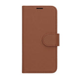 iPhone 16e/17e Etui med Kortlomme stativfunksjon Brun