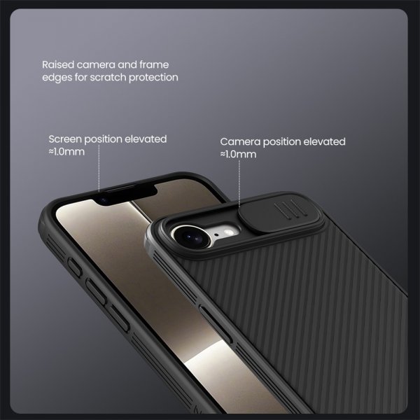 Nillkin iPhone 16e/17e Deksel CamShield Pro Svart