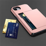 iPhone 16e/17e Deksel Card Slide Blå