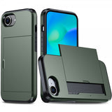 iPhone 16e/17e Deksel Card Slide Grønn