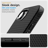 Spigen iPhone 16e/17e Deksel Liquid Air MagFit Matte Black