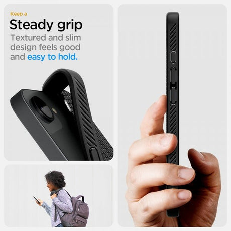 Spigen iPhone 16e/17e Deksel Liquid Air MagFit Matte Black