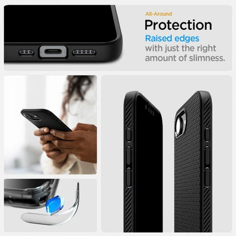 Spigen iPhone 16e/17e Deksel Liquid Air MagFit Matte Black
