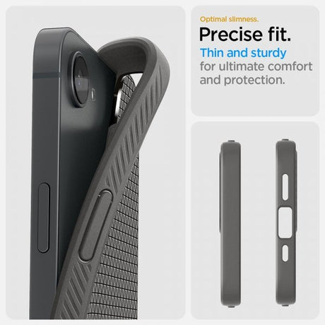 Spigen iPhone 16e/17e Deksel Liquid Air Marble Gray