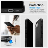 Spigen iPhone 16e/17e Deksel Liquid Air Matte Black