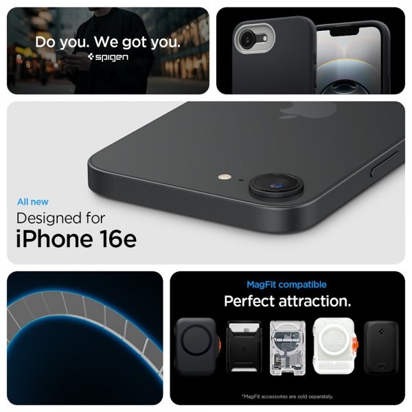 Spigen iPhone 16e/17e Deksel Nano Pop MagFit Black Sesame