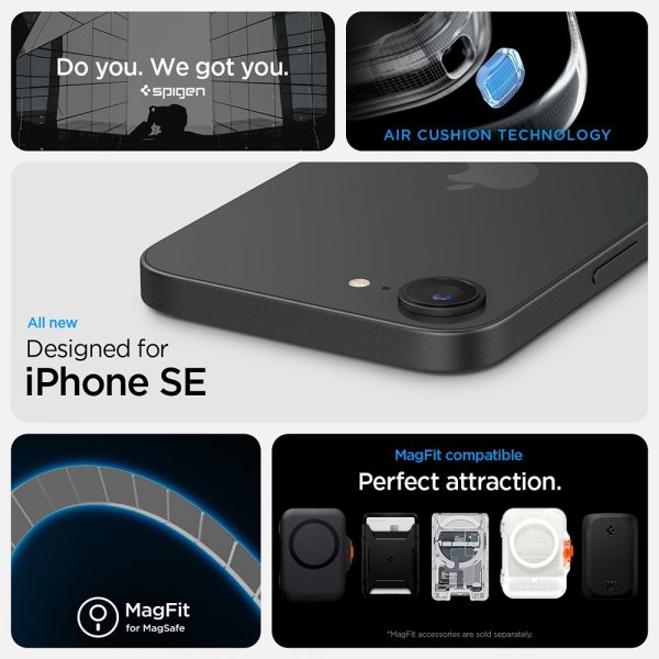Spigen iPhone 16e/17e Deksel Rugged Armor MagFit Matte Black