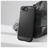 Spigen iPhone 16e/17e Deksel Rugged Armor MagFit Matte Black
