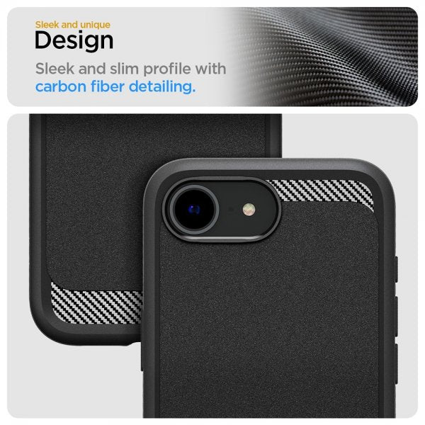 Spigen iPhone 16e/17e Deksel Rugged Armor MagFit Matte Black
