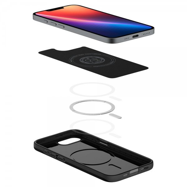 Spigen iPhone 16e/17e Deksel Thin Fit MagFit Svart