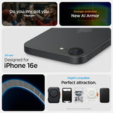 Spigen iPhone 16e/17e Deksel Tough Armor MagFit Frost Black