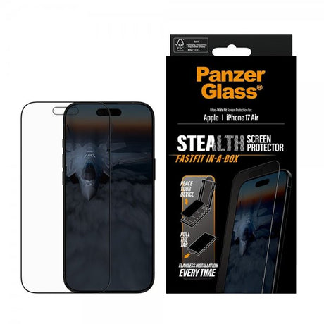 PanzerGlass iPhone Air Skjermbeskytter Ultra-Wide Fit Stealth Fastfit