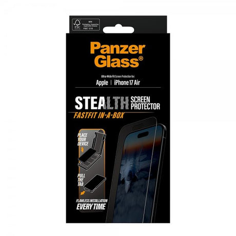 PanzerGlass iPhone Air Skjermbeskytter Ultra-Wide Fit Stealth Fastfit