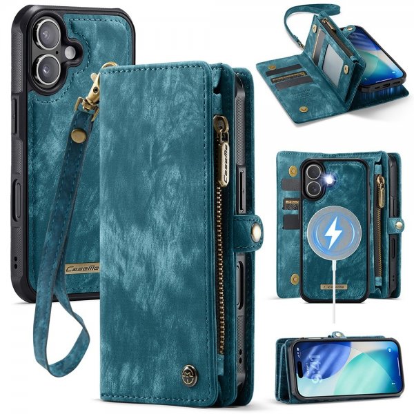 CaseMe iPhone 17 Etui 008 Series Avtakbart Deksel Blå