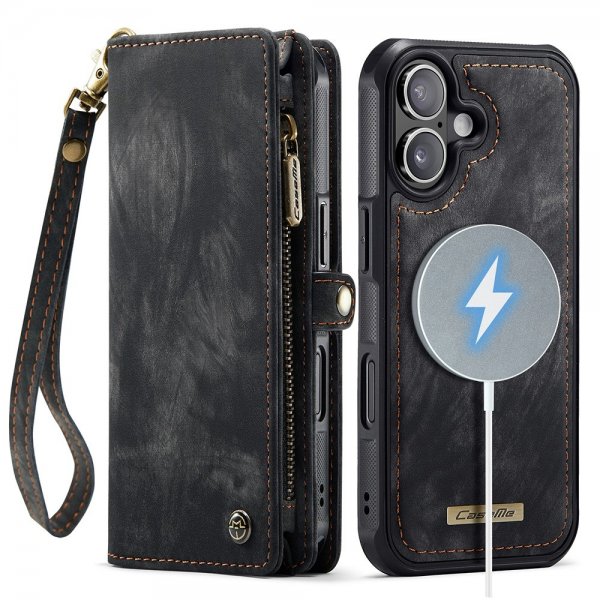 CaseMe iPhone 17 Etui 008 Series Avtakbart Deksel Svart