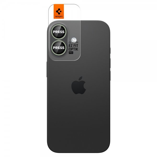 Spigen iPhone 17 Kamerabeskytter GLAS.tR EZ Fit Optik Pro 2-pakning Grønn
