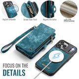 CaseMe iPhone 17 Pro Etui 008 Series Avtakbart Deksel Blå