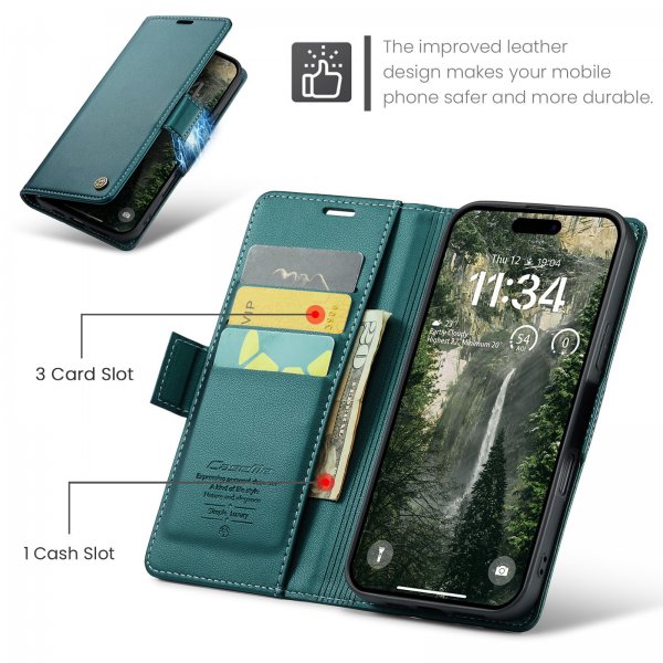 CaseMe iPhone 17 Pro Etui 023 Series Grønn