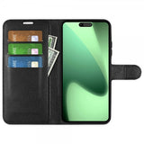 iPhone 17 Pro Etui Litchi Svart