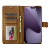 Lc.Imeeke iPhone 17 Pro Etui med Kortlomme stativfunksjon Lysebrun