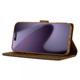 Lc.Imeeke iPhone 17 Pro Etui med Kortlomme stativfunksjon Lysebrun