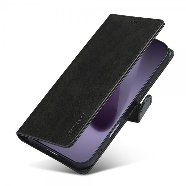 Lc.Imeeke iPhone 17 Pro Etui med Kortlomme stativfunksjon Svart
