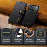 Dg.Ming iPhone 17 Pro Etui Avtagbart Deksel Svart