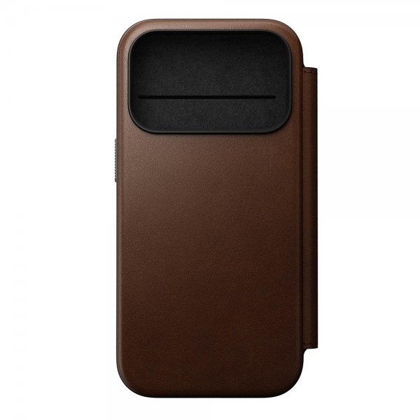 Nomad iPhone 17 Pro Etui Modern Leather Folio Brun
