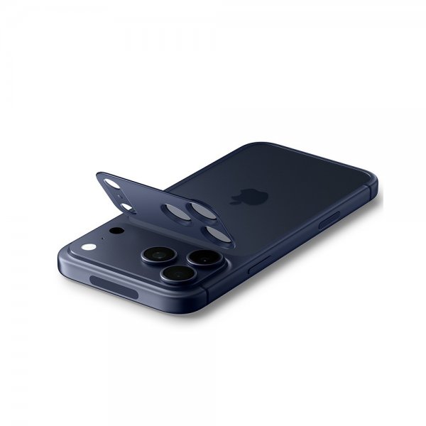 Spigen iPhone 17 Pro Kamerabeskytter Glas.tR EZ Fit Optik Pro XL Blå