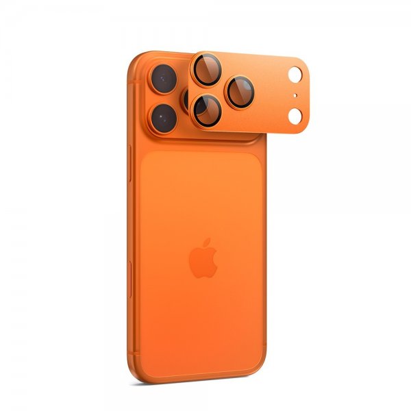 Spigen iPhone 17 Pro Kamerabeskytter Glas.tR EZ Fit Optik Pro XL Oransje