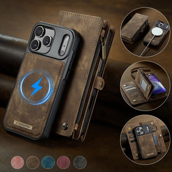 CaseMe iPhone 17 Pro Max Etui 008 Series Avtakbart Deksel Brun