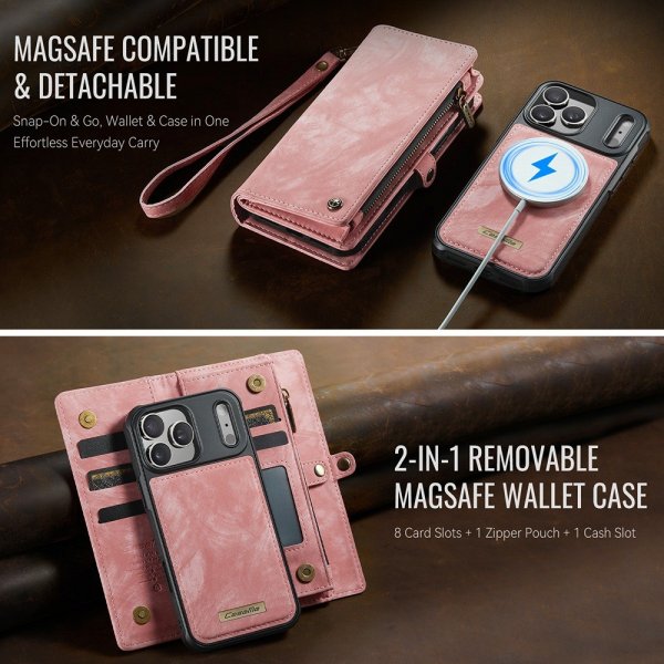CaseMe iPhone 17 Pro Max Etui 008 Series Avtakbart Deksel Rosa