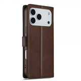 Lc.Imeeke iPhone 17 Pro Max Etui med Kortlomme stativfunksjon Mørkebrun