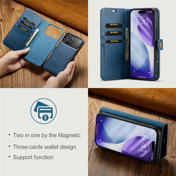 Dg.Ming iPhone 17 Pro Max Etui Avtagbart Deksel Blå