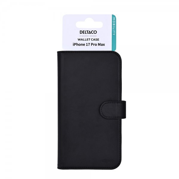 Deltaco iPhone 17 Pro Max Etui Lommebok Svart