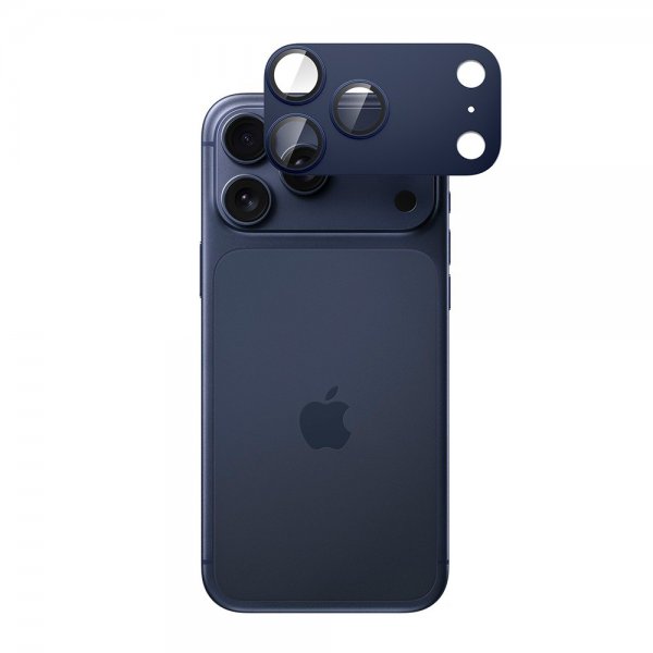 Spigen iPhone 17 Pro Max Kamerabeskytter Glas.tR EZ Fit Optik Pro XL Blå