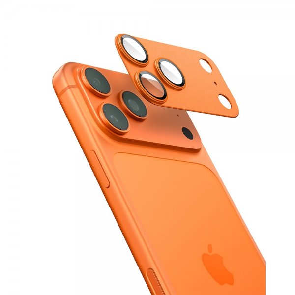 Spigen iPhone 17 Pro Max Kamerabeskytter Glas.tR EZ Fit Optik Pro XL Oransje