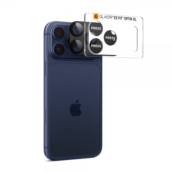 Spigen iPhone 17 Pro Max Kamerabeskytter Glas.tR EZ Fit Optik Pro XL Svart