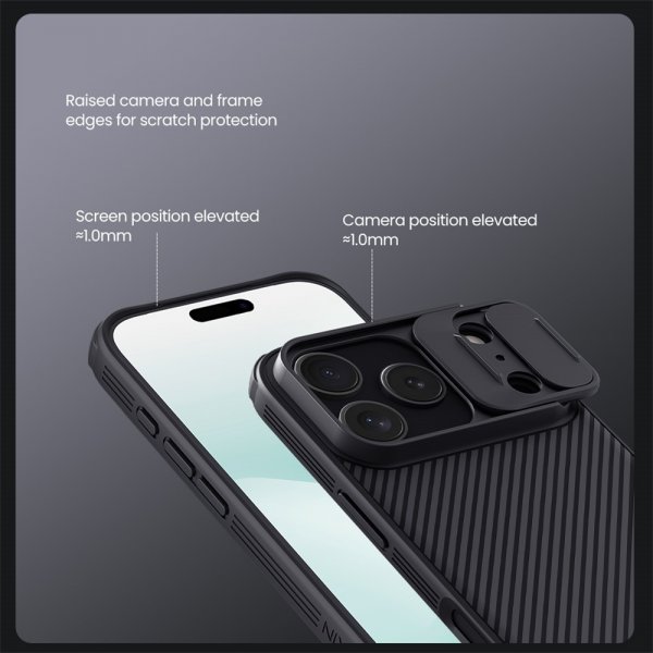 Nillkin iPhone 17 Pro Max Deksel CamShield Pro MagSafe Svart