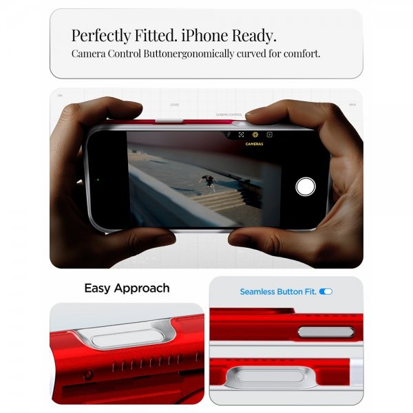 Spigen iPhone 17 Pro Max Deksel Classic C1 MagFit Ruby