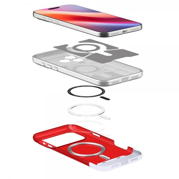 Spigen iPhone 17 Pro Max Deksel Classic C1 MagFit Ruby