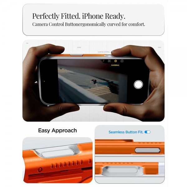 Spigen iPhone 17 Pro Max Deksel Classic C1 MagFit Tangerine